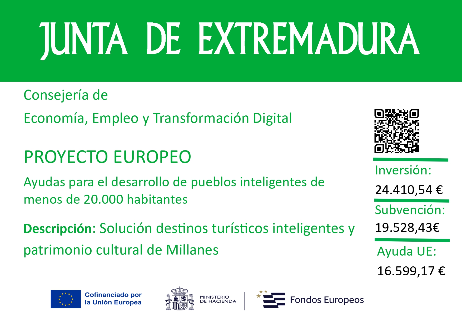 Cartel A3 - Ayuda Pueblos Inteligentes Millanes